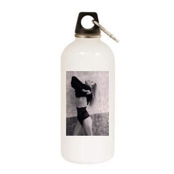 Anja Rubik White Water Bottle With Carabiner