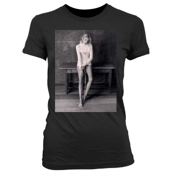 Anja Rubik Women's Junior Cut Crewneck T-Shirt