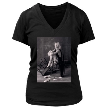 Anja Rubik Women's Deep V-Neck TShirt