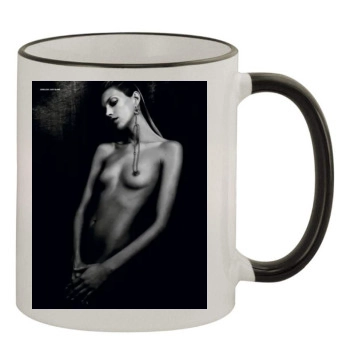 Anja Rubik 11oz Colored Rim & Handle Mug