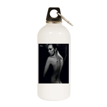 Anja Rubik White Water Bottle With Carabiner