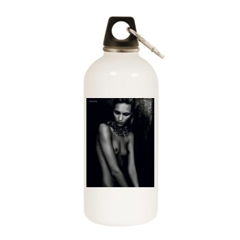 Anja Rubik White Water Bottle With Carabiner