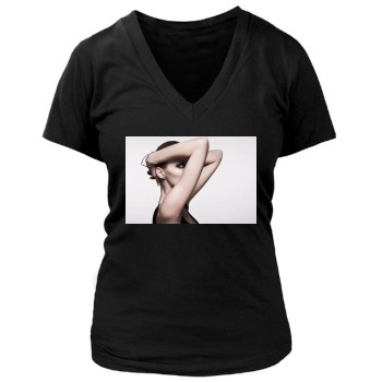 Anja Rubik Women's Deep V-Neck TShirt