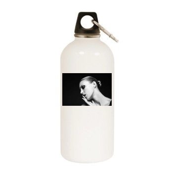 Anja Rubik White Water Bottle With Carabiner