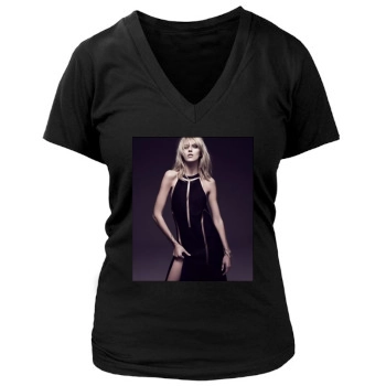 Anja Rubik Women's Deep V-Neck TShirt