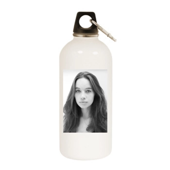 Anna Popplewell White Water Bottle With Carabiner