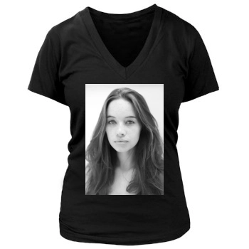 Anna Popplewell Women's Deep V-Neck TShirt