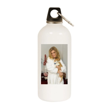 AnnaLynne McCord White Water Bottle With Carabiner