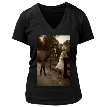 Arielle Kebbel Women's Deep V-Neck TShirt