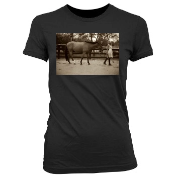 Arielle Kebbel Women's Junior Cut Crewneck T-Shirt