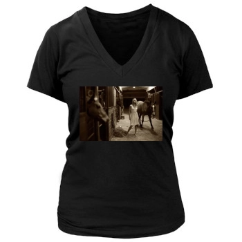 Arielle Kebbel Women's Deep V-Neck TShirt