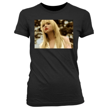 Arielle Kebbel Women's Junior Cut Crewneck T-Shirt