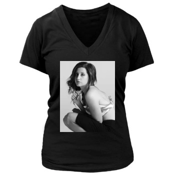 Ashley Tisdale Women's Deep V-Neck TShirt