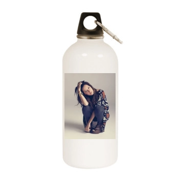 Ashley Tisdale White Water Bottle With Carabiner