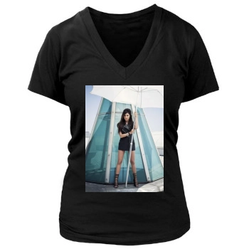 Ashley Tisdale Women's Deep V-Neck TShirt