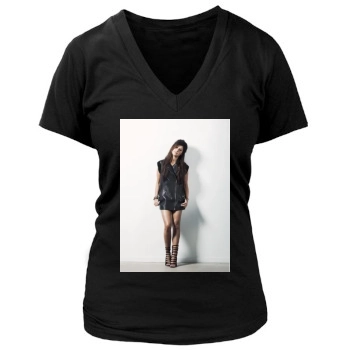 Ashley Tisdale Women's Deep V-Neck TShirt