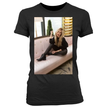 Ashley Tisdale Women's Junior Cut Crewneck T-Shirt