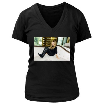 Ashley Tisdale Women's Deep V-Neck TShirt