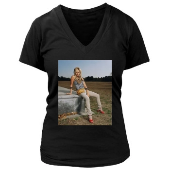 Ashley Tisdale Women's Deep V-Neck TShirt