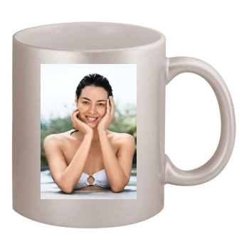 Aubrey Plaza 11oz Metallic Silver Mug