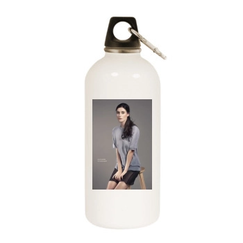 Alejandra Guilmant White Water Bottle With Carabiner