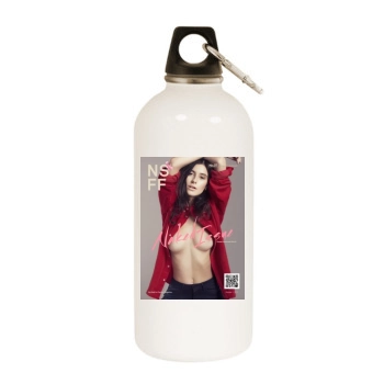 Alejandra Guilmant White Water Bottle With Carabiner