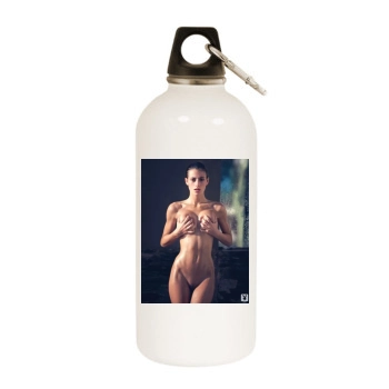 Alejandra Guilmant White Water Bottle With Carabiner