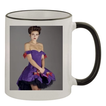 Elizabeth Hurley 11oz Colored Rim & Handle Mug