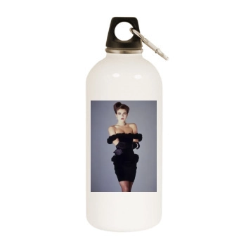 Elizabeth Hurley White Water Bottle With Carabiner