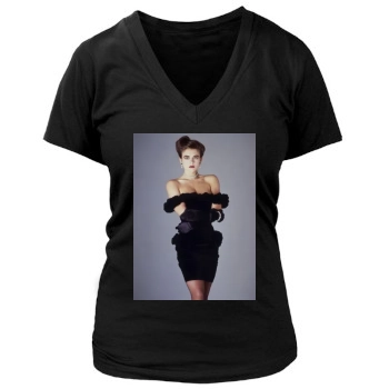 Elizabeth Hurley Women's Deep V-Neck TShirt