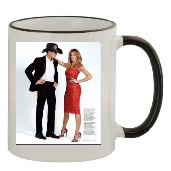 Faith Hill 11oz Colored Rim & Handle Mug