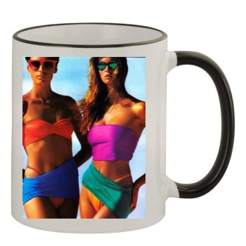 Famke Janssen 11oz Colored Rim & Handle Mug