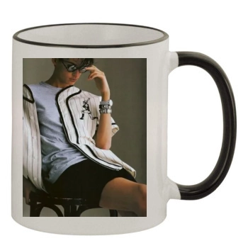 Famke Janssen 11oz Colored Rim & Handle Mug