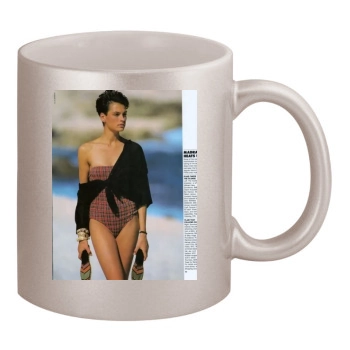 Famke Janssen 11oz Metallic Silver Mug