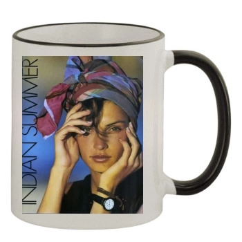 Famke Janssen 11oz Colored Rim & Handle Mug