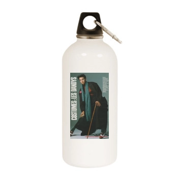 Famke Janssen White Water Bottle With Carabiner