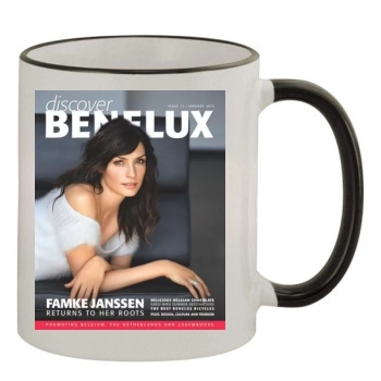 Famke Janssen 11oz Colored Rim & Handle Mug