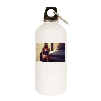 Fanny Francois White Water Bottle With Carabiner