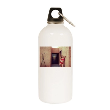 Fanny Francois White Water Bottle With Carabiner