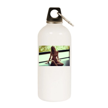 Fanny Francois White Water Bottle With Carabiner