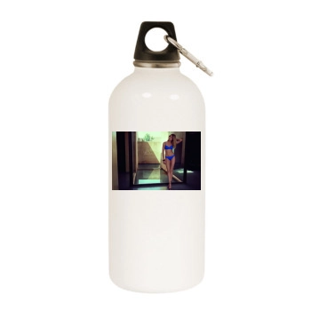 Fanny Francois White Water Bottle With Carabiner