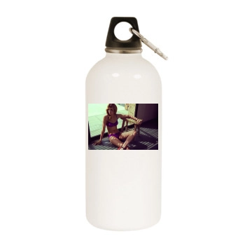 Fanny Francois White Water Bottle With Carabiner