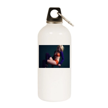 Fanny Francois White Water Bottle With Carabiner