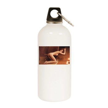 Fanny Francois White Water Bottle With Carabiner