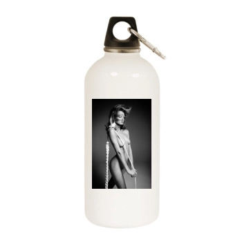 Fanny Francois White Water Bottle With Carabiner