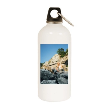 Farah Holt White Water Bottle With Carabiner