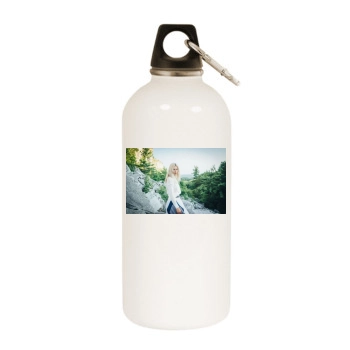 Farah Holt White Water Bottle With Carabiner