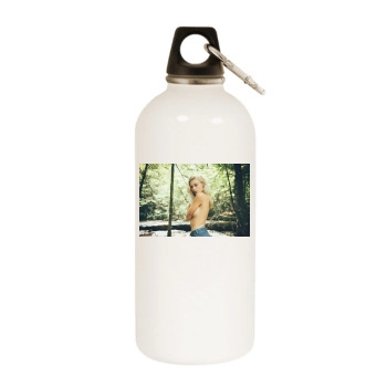 Farah Holt White Water Bottle With Carabiner