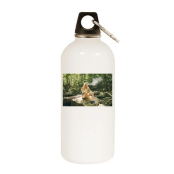 Farah Holt White Water Bottle With Carabiner