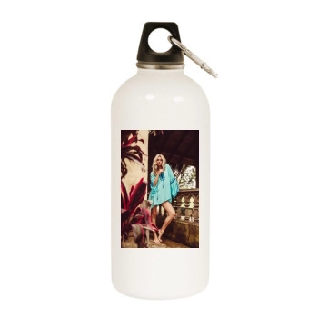 Farah Holt White Water Bottle With Carabiner